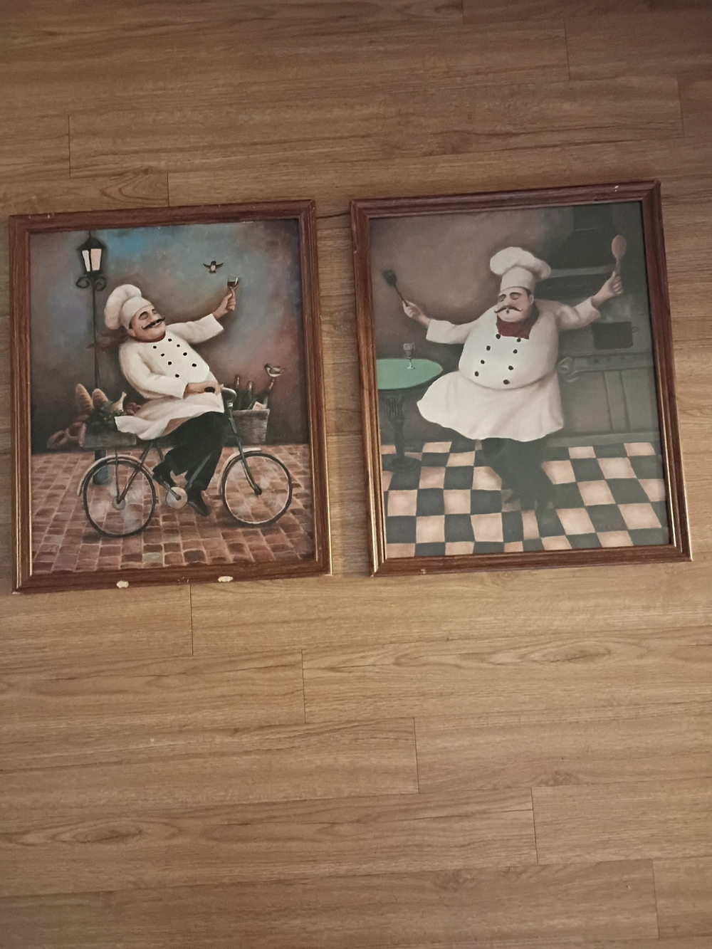 Jolly Chef Framed Art Prints - Large 17x21 Set of 2